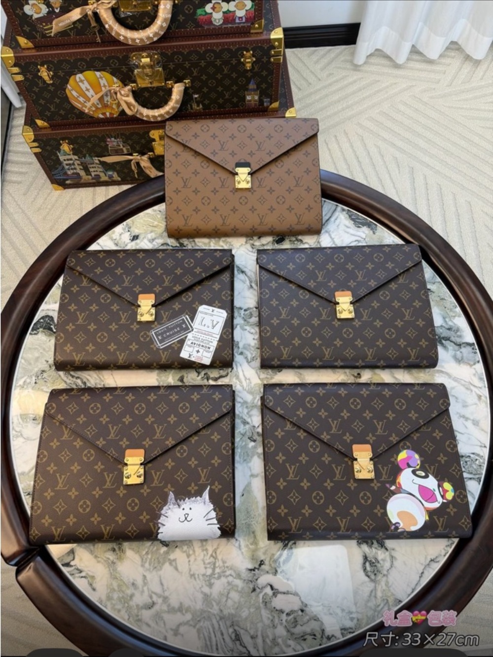 (COMING SOON) Louis Vuitton Brown Monogram Envelope Laptop Organizer